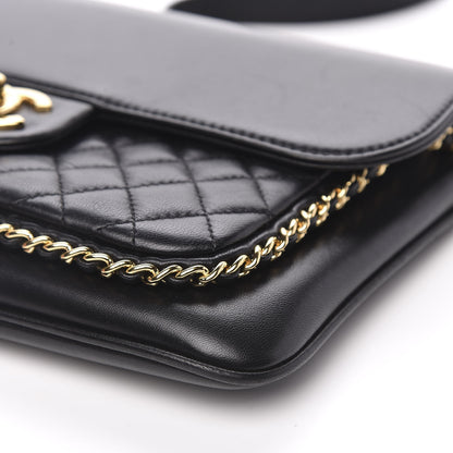 Chanel Lambskin Quilted Large CC Unchained Crossbody Black 9 of 13