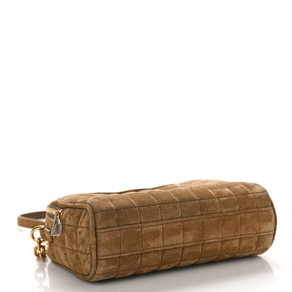 Saint Laurent Suede Calfskin Mini Quilted Monogram Camera Bag Golden Leaf 4 of 10