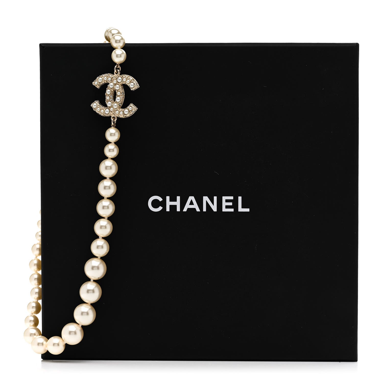 Chanel Pearl CC 100th Anniversary Necklace Light Gold 6 of 6