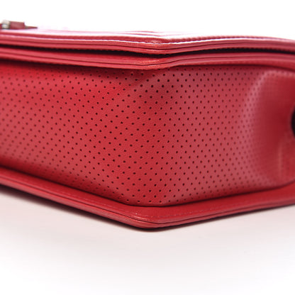 Chanel Perforated Lambskin Quilted New Medium Boy Flap Dark Pink 13 of 18