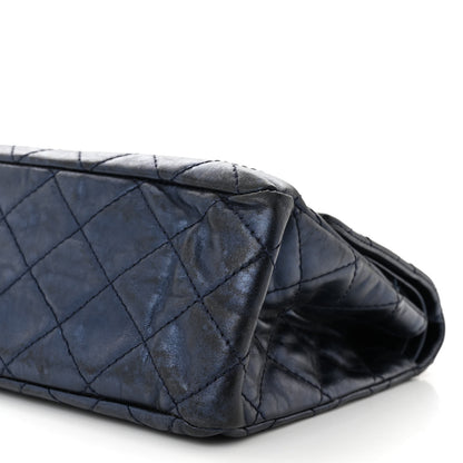 Chanel Metallic Aged Calfskin Quilted 2.55 Reissue 227 Flap Blue 10 of 10