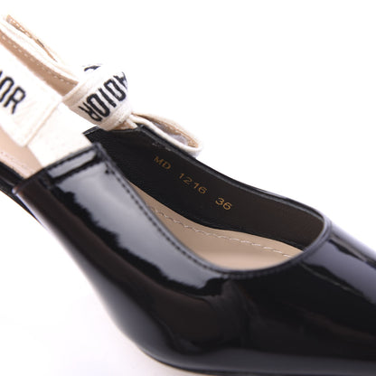 Christian Dior Patent Ribbon J'Adior Slingback 65mm Pumps 36 Black 8 of 8