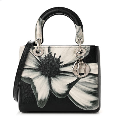 Christian Dior Deerskin Floral Printed Medium Lady Dior Green 1 of 10