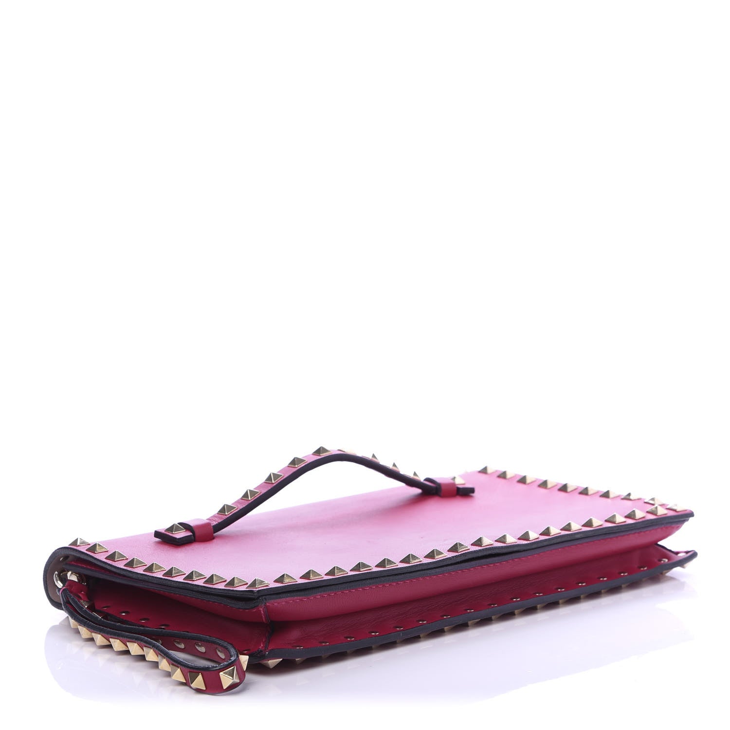 Valentino Garavani Nappa Rockstud Wristlet Clutch Cyclamin 4 of 11