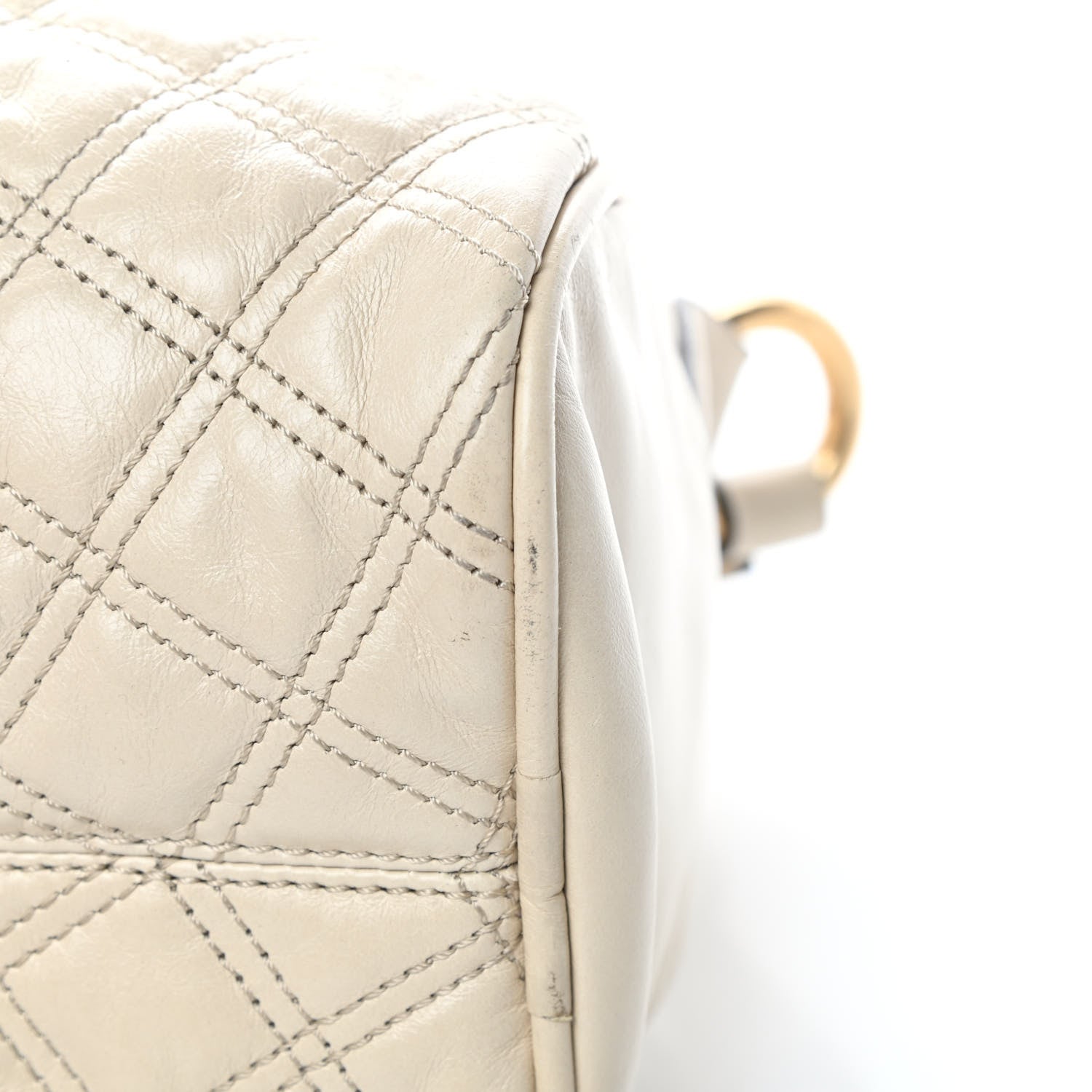 Marc Jacobs Calfskin Quilted Julianne Shoulder Bag Milk 11 of 14