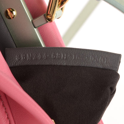 Fendi Nappa Colorblock Mini Peekaboo Iconic Satchel Rosa Fluo Oxigen Slate 7 of 8