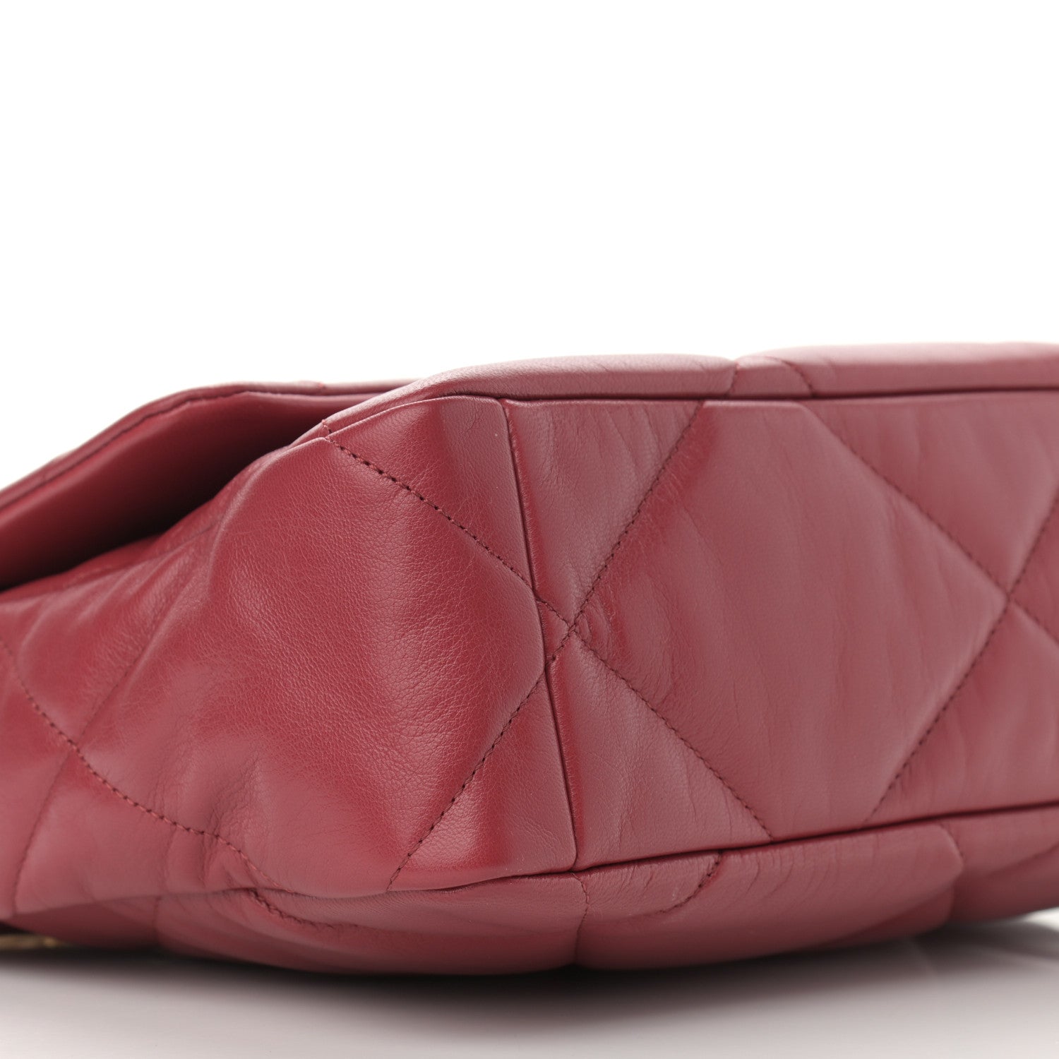 Chanel Goatskin Quilted Large Chanel 19 Flap Red 9 of 11