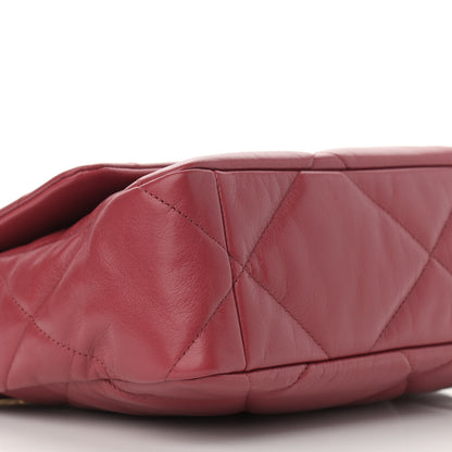 Chanel Goatskin Quilted Large Chanel 19 Flap Red 9 of 11