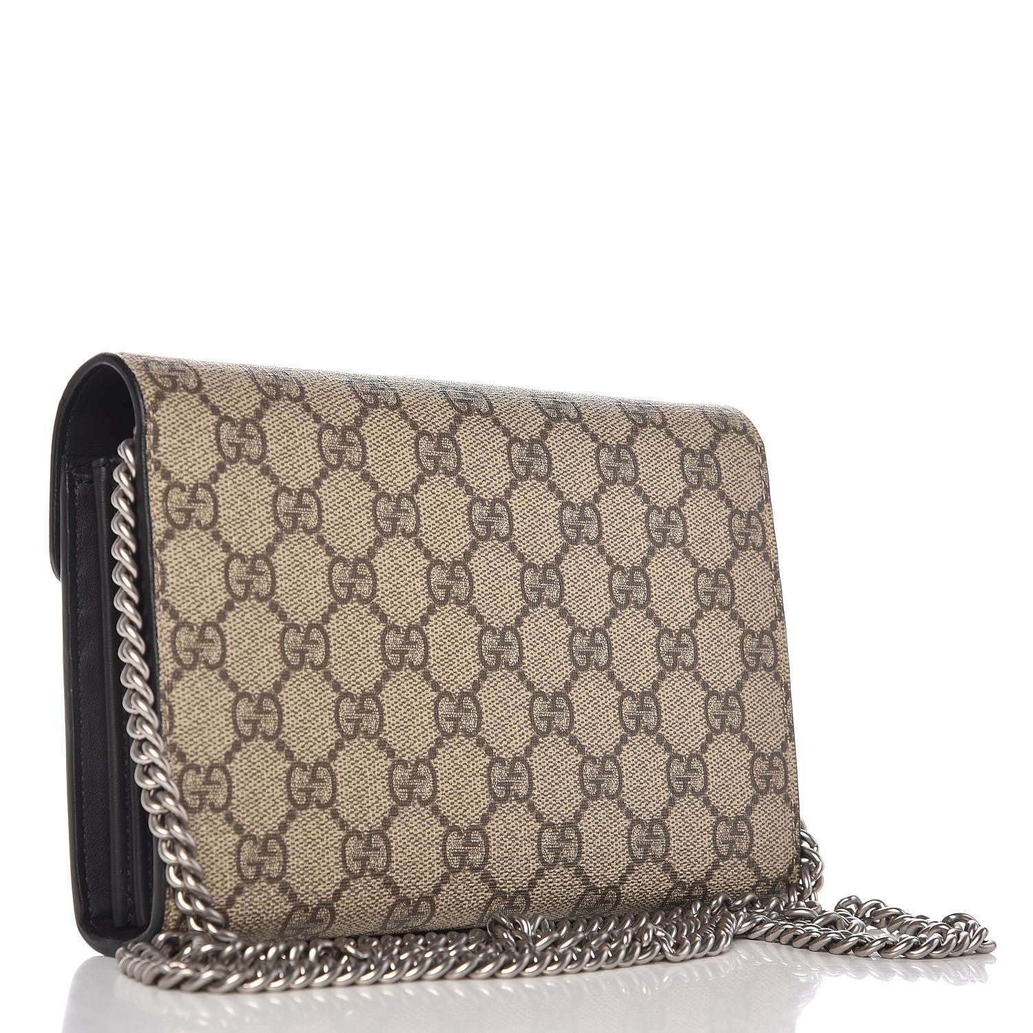 Gucci GG Supreme Monogram Mini Dionysus Chain Wallet Beige Black 3 of 8