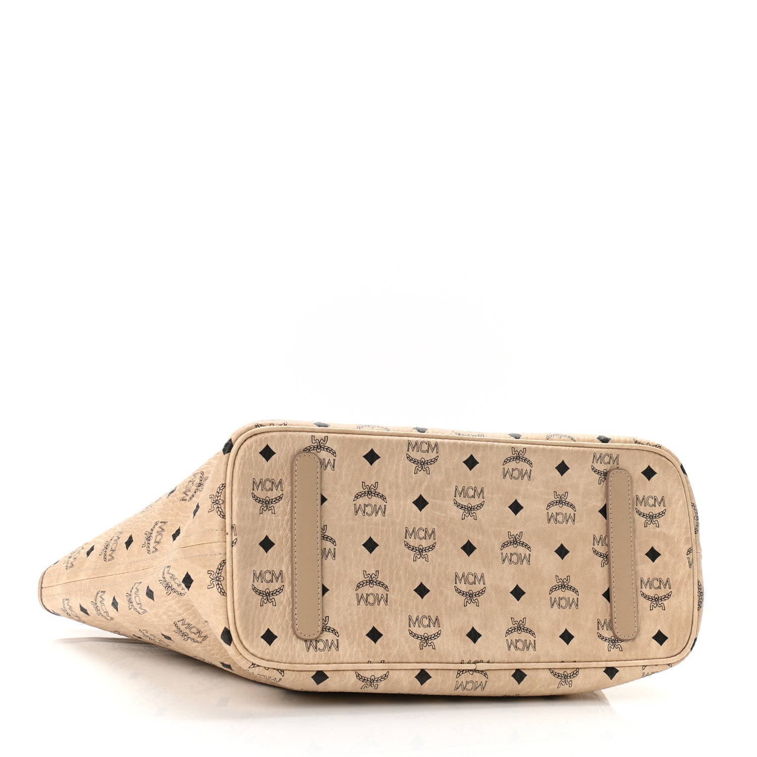 MCM Visetos Medium Anya Shopper Tote Beige 5 of 9