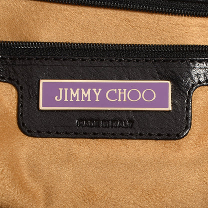 Jimmy Choo Calfskin Suede Marin Foldover Clutch Black 6 of 6