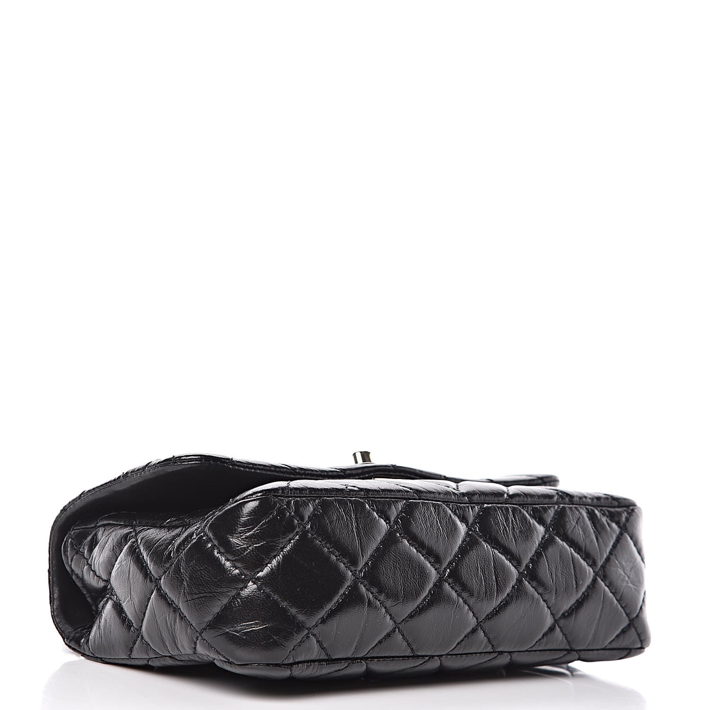 Shiny Lambskin Quilted Small Montcoco Flap Black