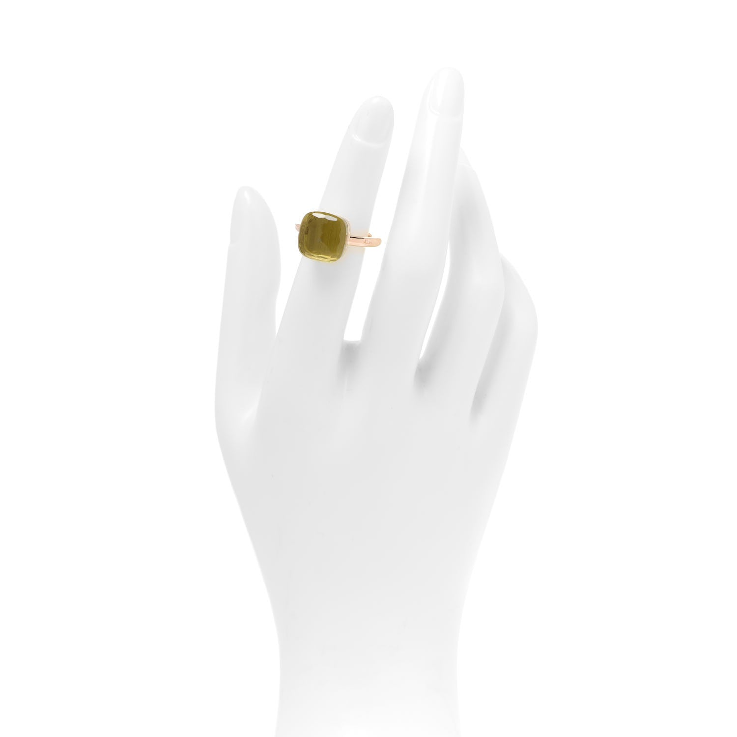Pomellato 18K Rose Gold Lemon Quartz Classic Nudo Ring 52 6 2 of 7