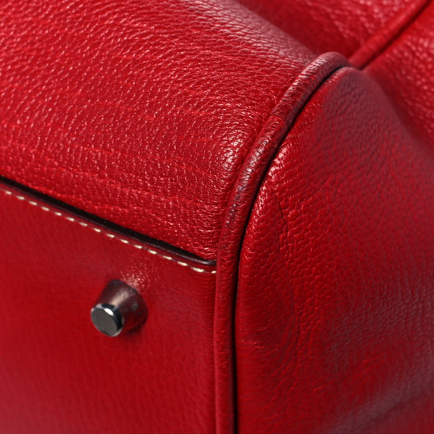 Goatskin Cerniera Doctor Bag Rubino