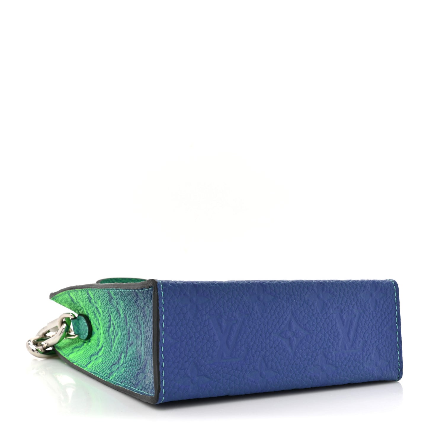 Taurillon Illusion Sac Plat XS Bleu Vert