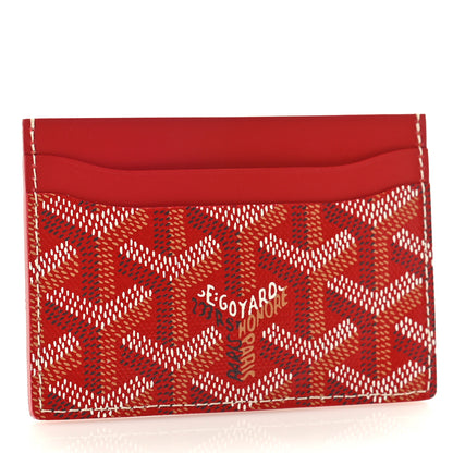 Goyard Goyardine Saint Sulpice Card Holder Red 3 of 8