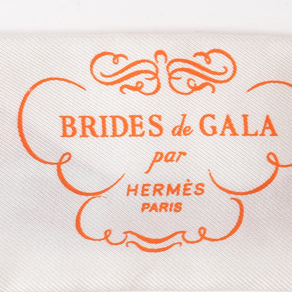 Hermes Silk Brides De Gala Twilly Blanc Orange Rouge 4 of 6