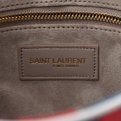 Saint Laurent Smooth Calfskin Flowers Print Le 5 A 7 Hobo White 6 of 8