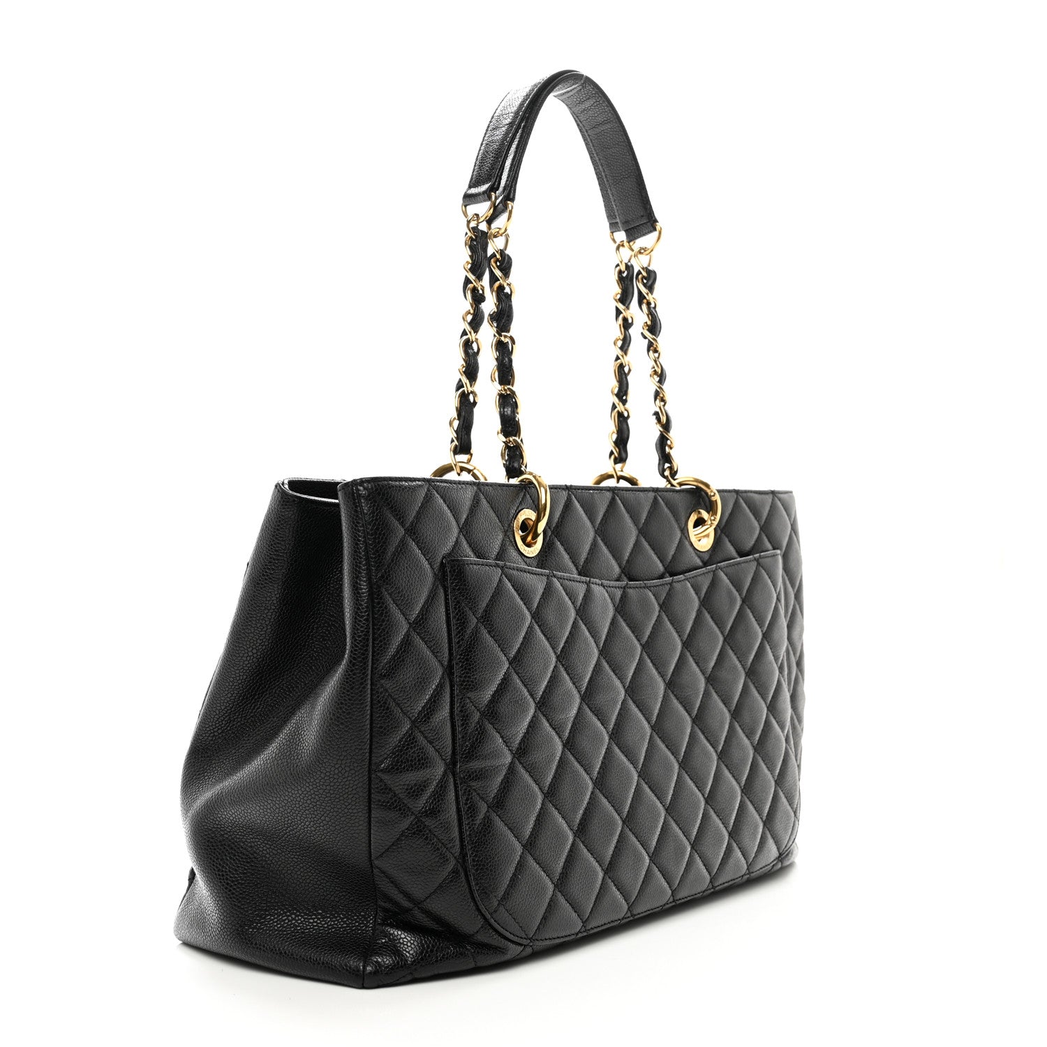 Chanel Caviar Quilted XL Grand Shopping Tote GST Black 2 of 11
