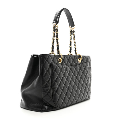 Chanel Caviar Quilted XL Grand Shopping Tote GST Black 2 of 11