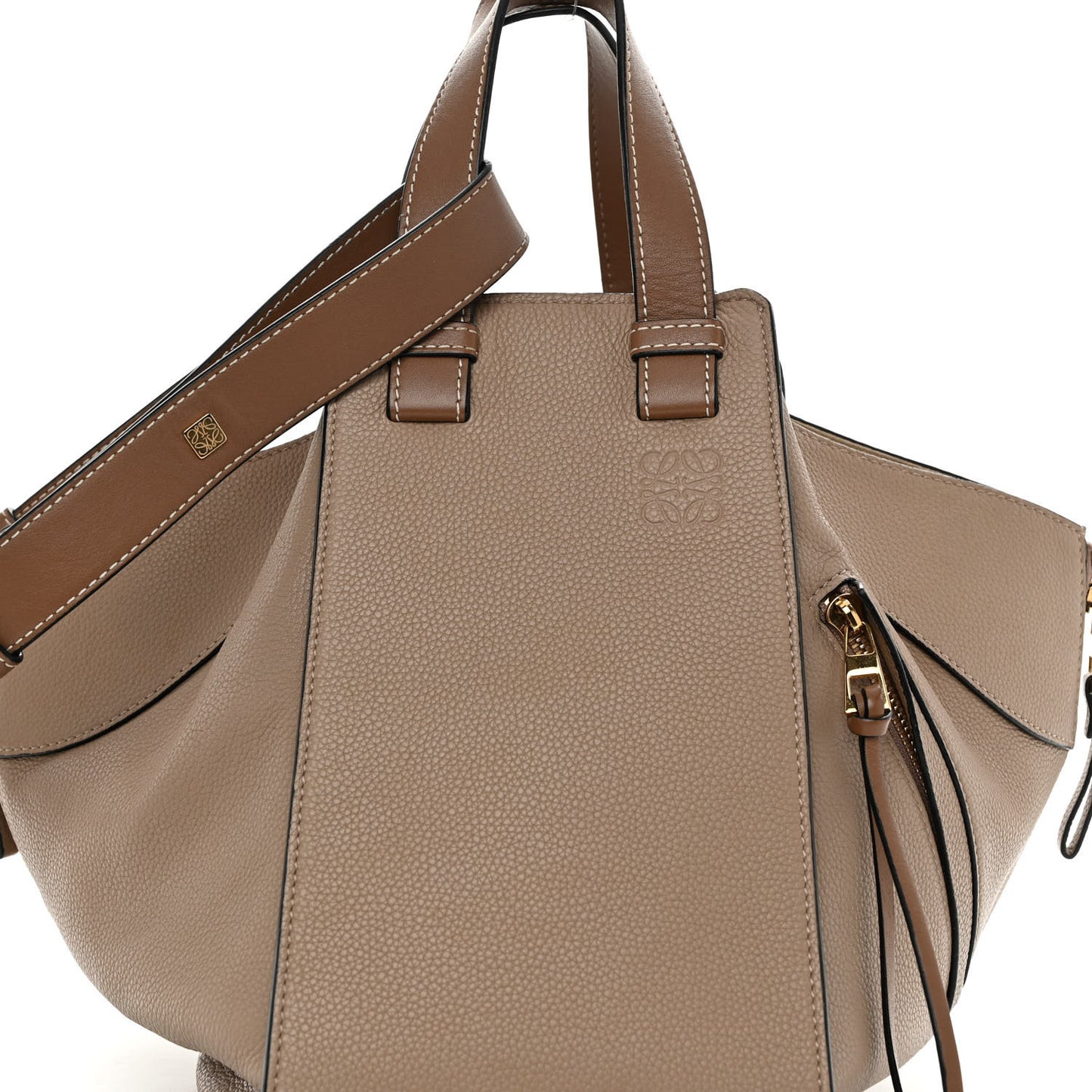 Calfskin Medium Hammock Shoulder Bag Sand Mink