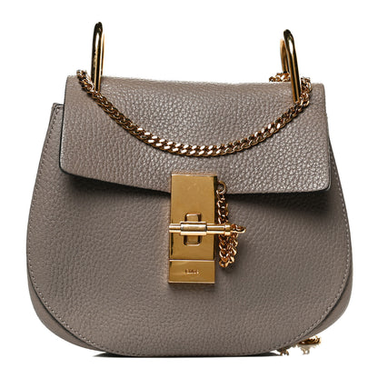 Chloe Grained Lambskin Mini Drew Shoulder Bag Motty Grey 1 of 12