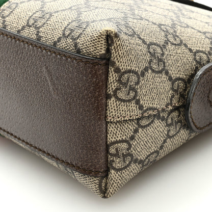 Gucci GG Supreme Monogram Textured Dollar Calfskin Web Small Ophidia Dome Shoulder Bag Beige Ebony New Acero 9 of 9