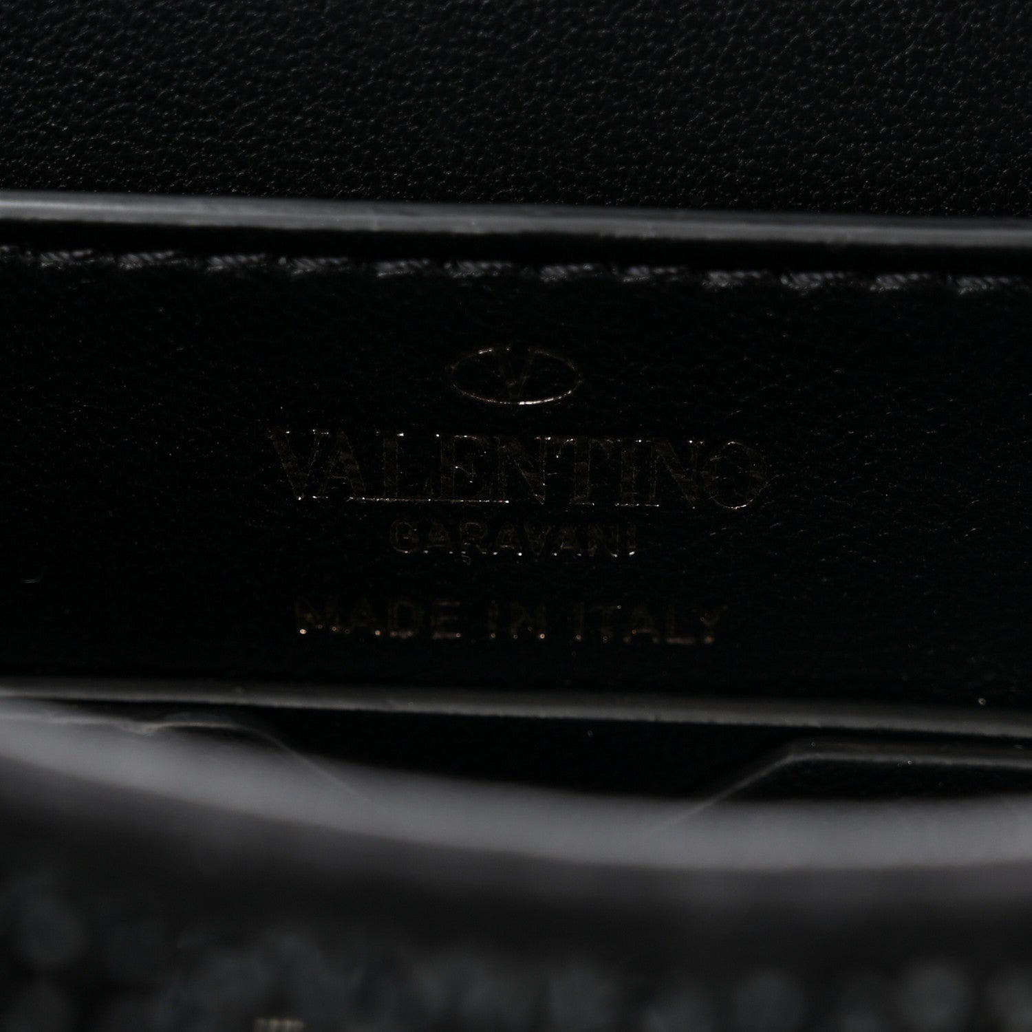 Valentino Garavani Crystal Suede Embellished Small One Stud Clutch With Chain Black 6 of 10