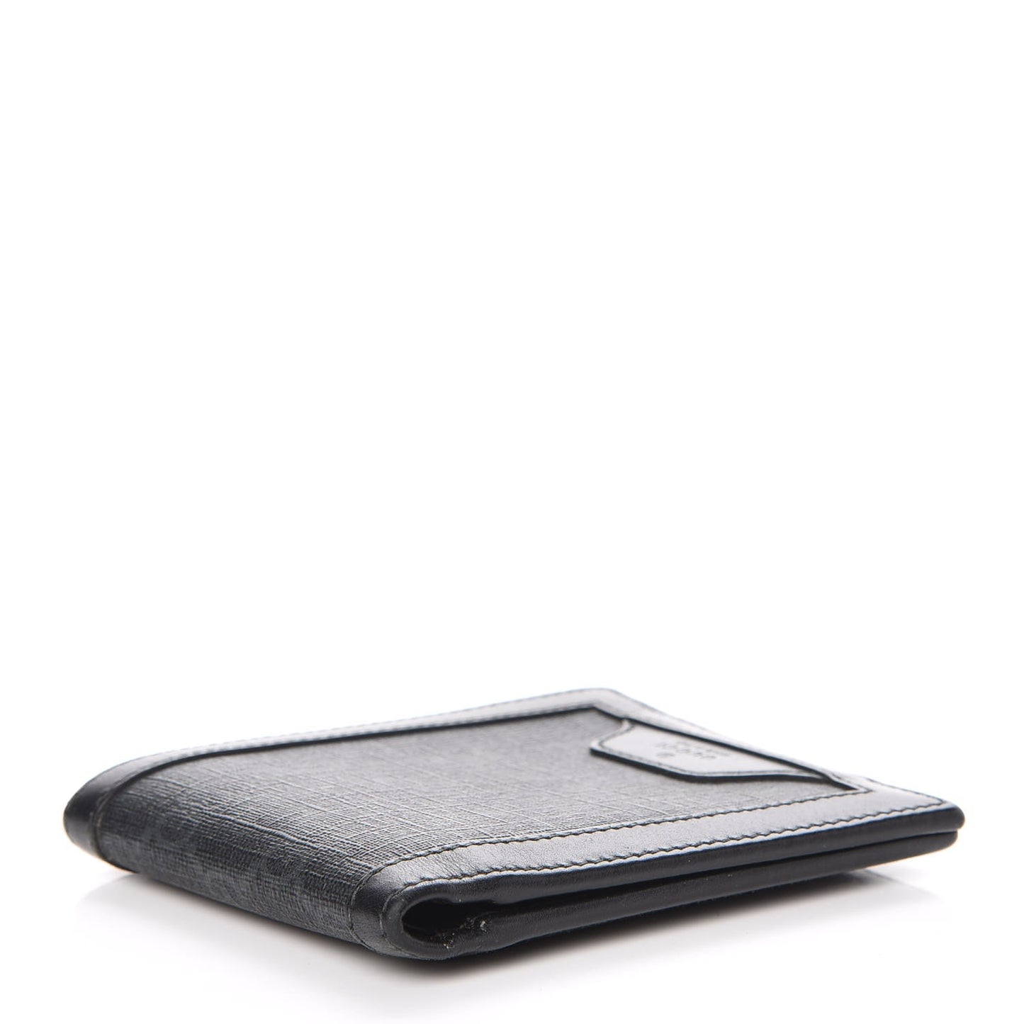 GG Supreme Monogram Bi-Fold Wallet Black Grey