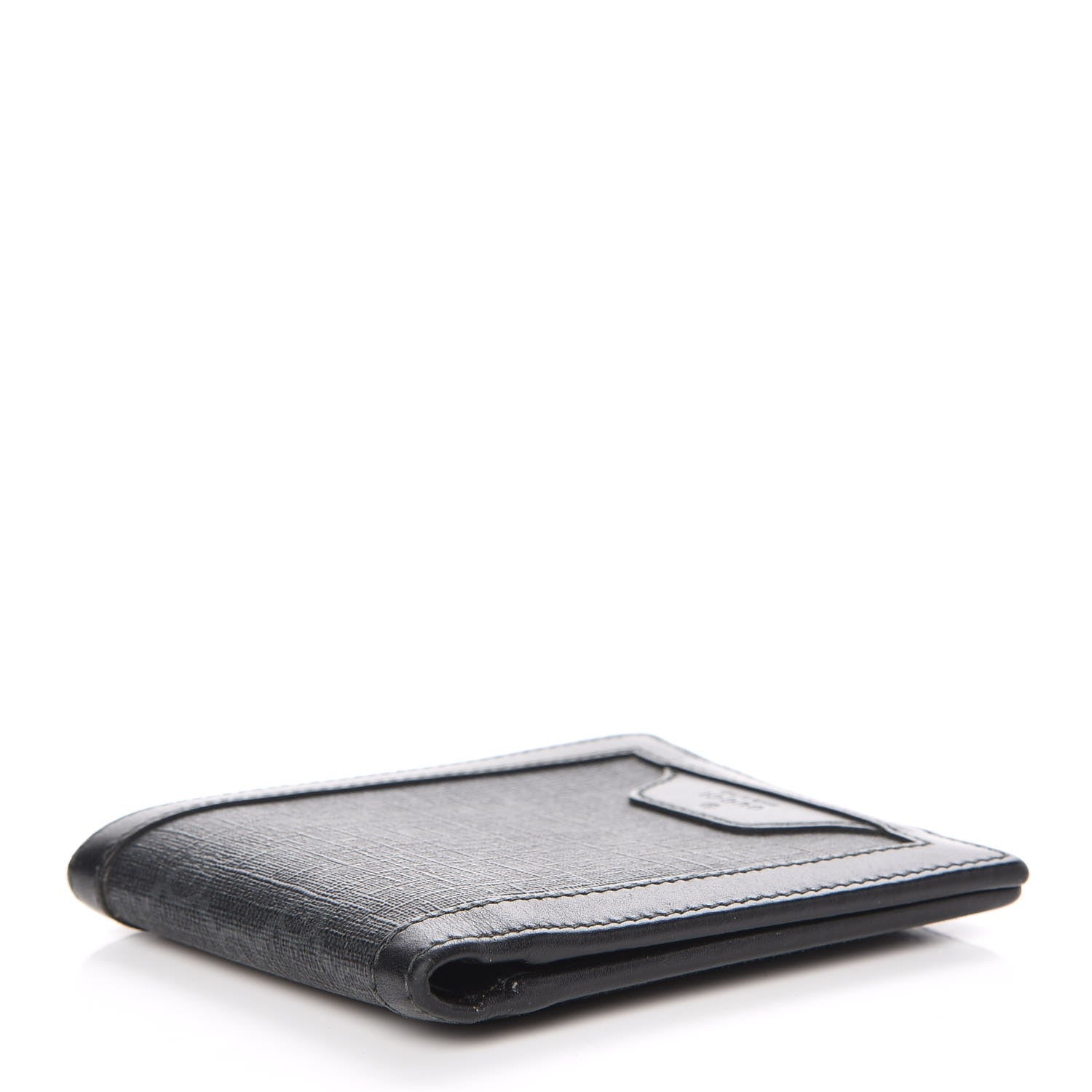 Gucci GG Supreme Monogram Bi-Fold Wallet Black Grey 4 of 11