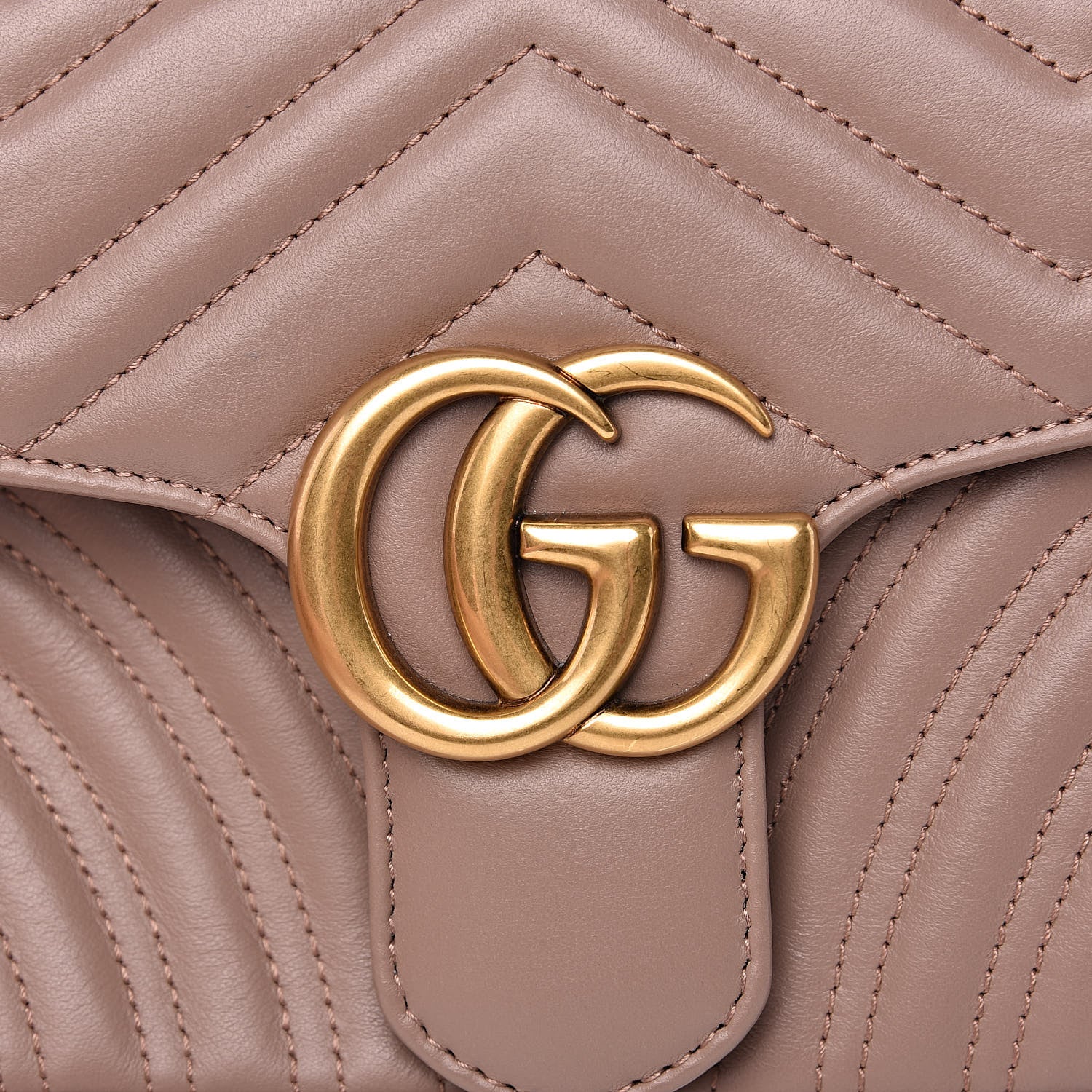 Gucci Calfskin Matelasse Small GG Marmont Shoulder Bag Porcelain Rose 10 of 10