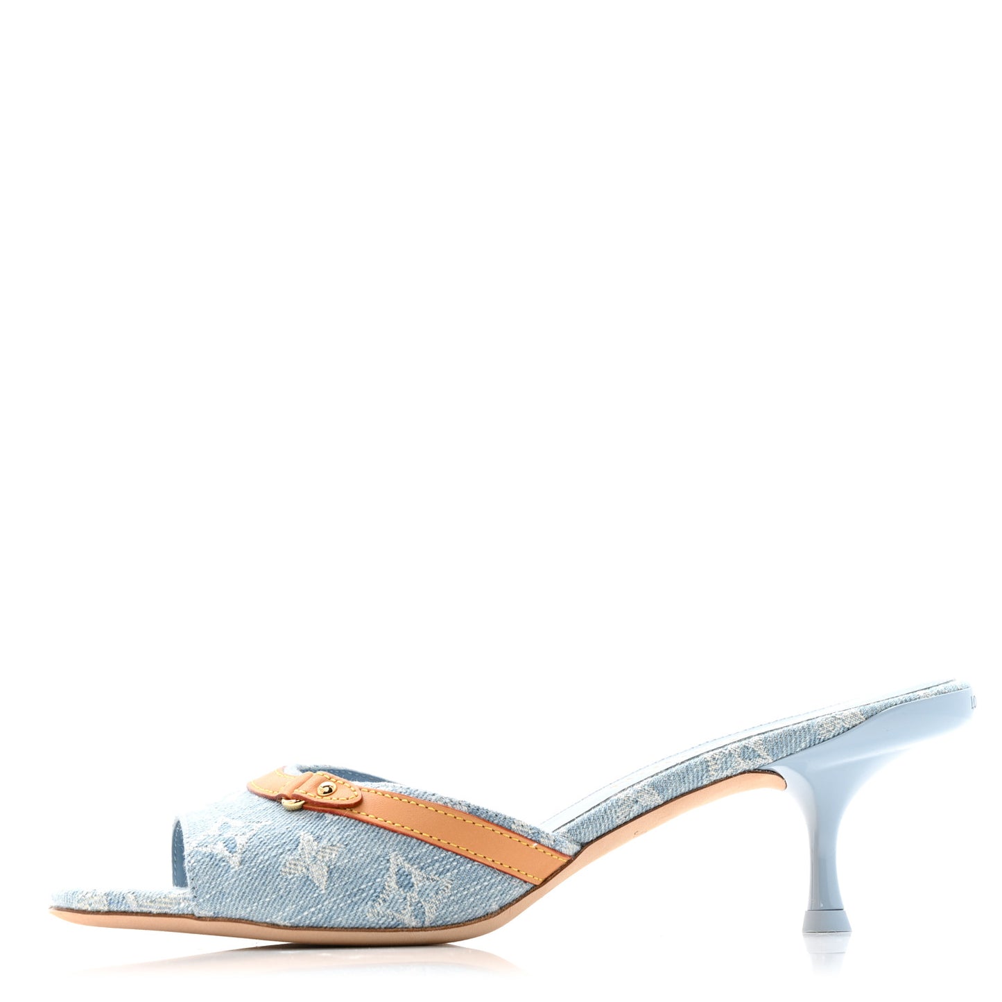 Denim Monogram Neo Revival Mules 39 Light Blue
