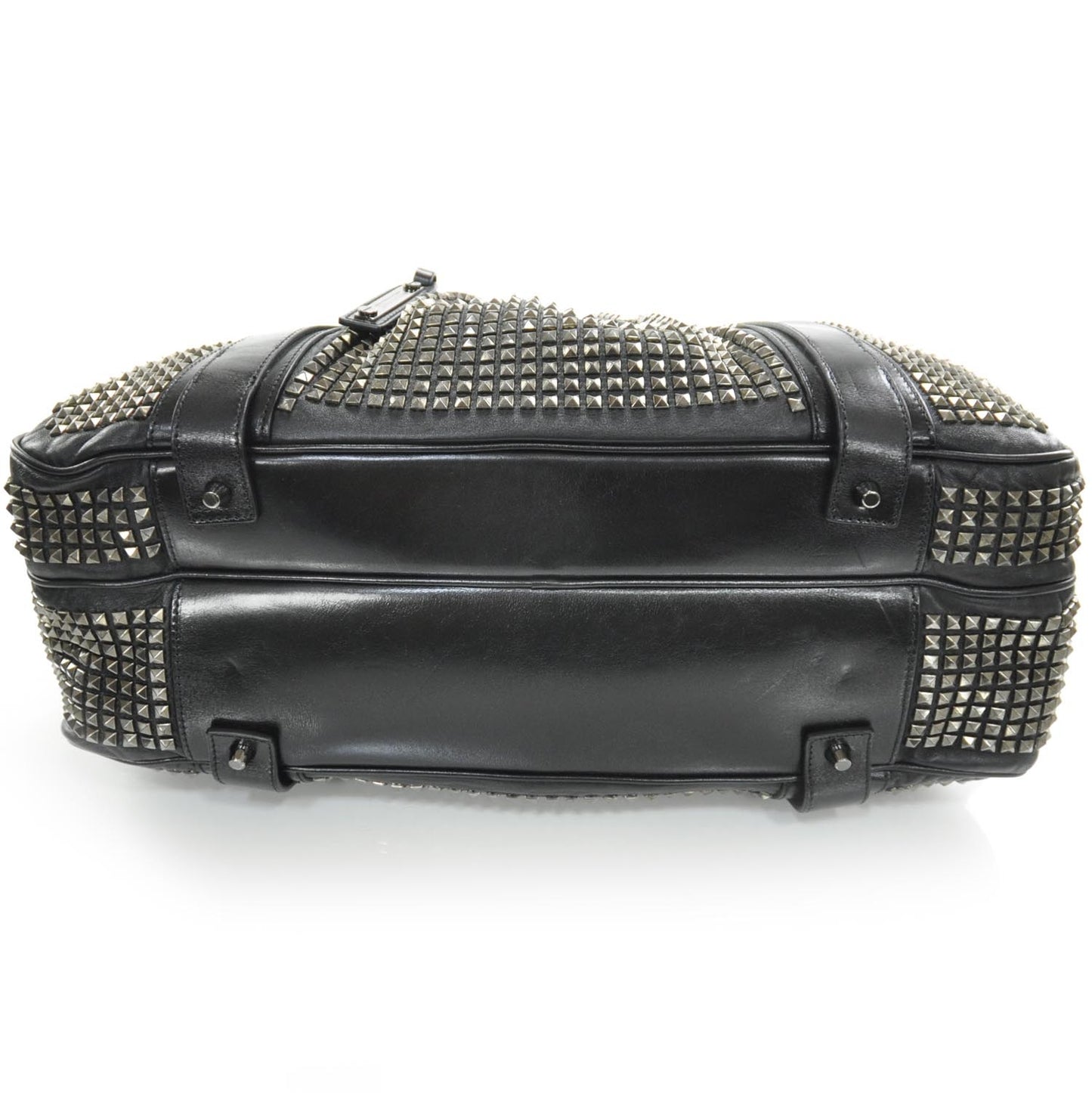 Prorsum Leather Studded Knight Satchel Black