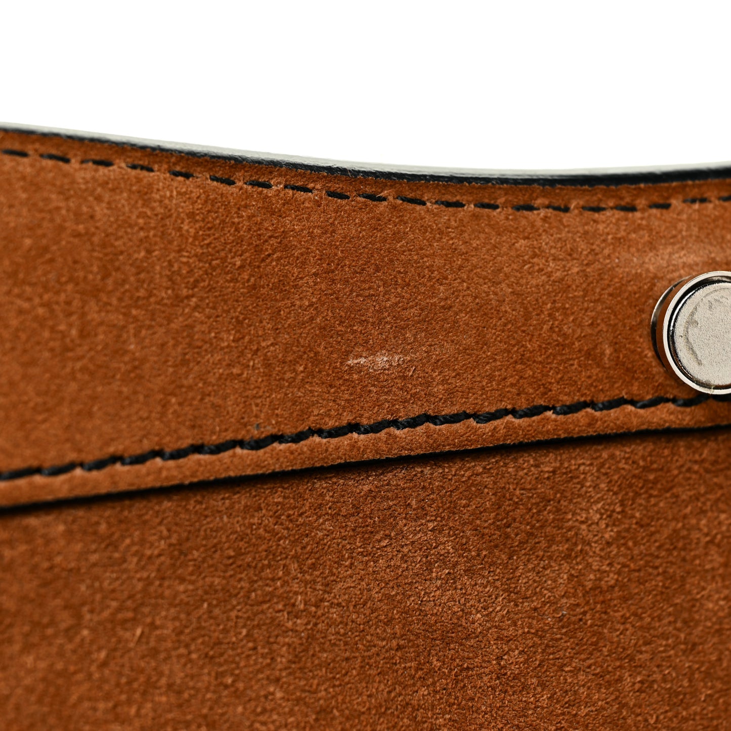 Suede Crochet Curl Satchel Wood