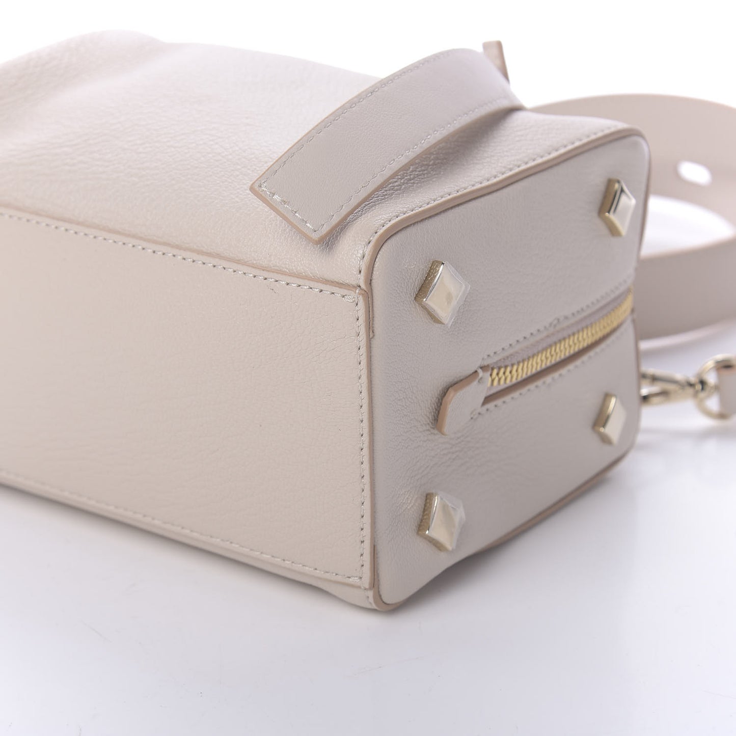Goatskin Milano Boston Bag Pink Tint