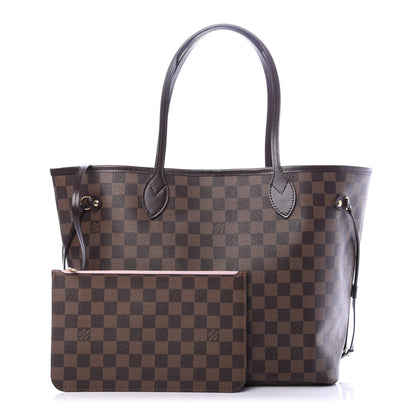 Louis Vuitton Damier Ebene Neo Neverfull MM Rose Ballerine 1 of 12