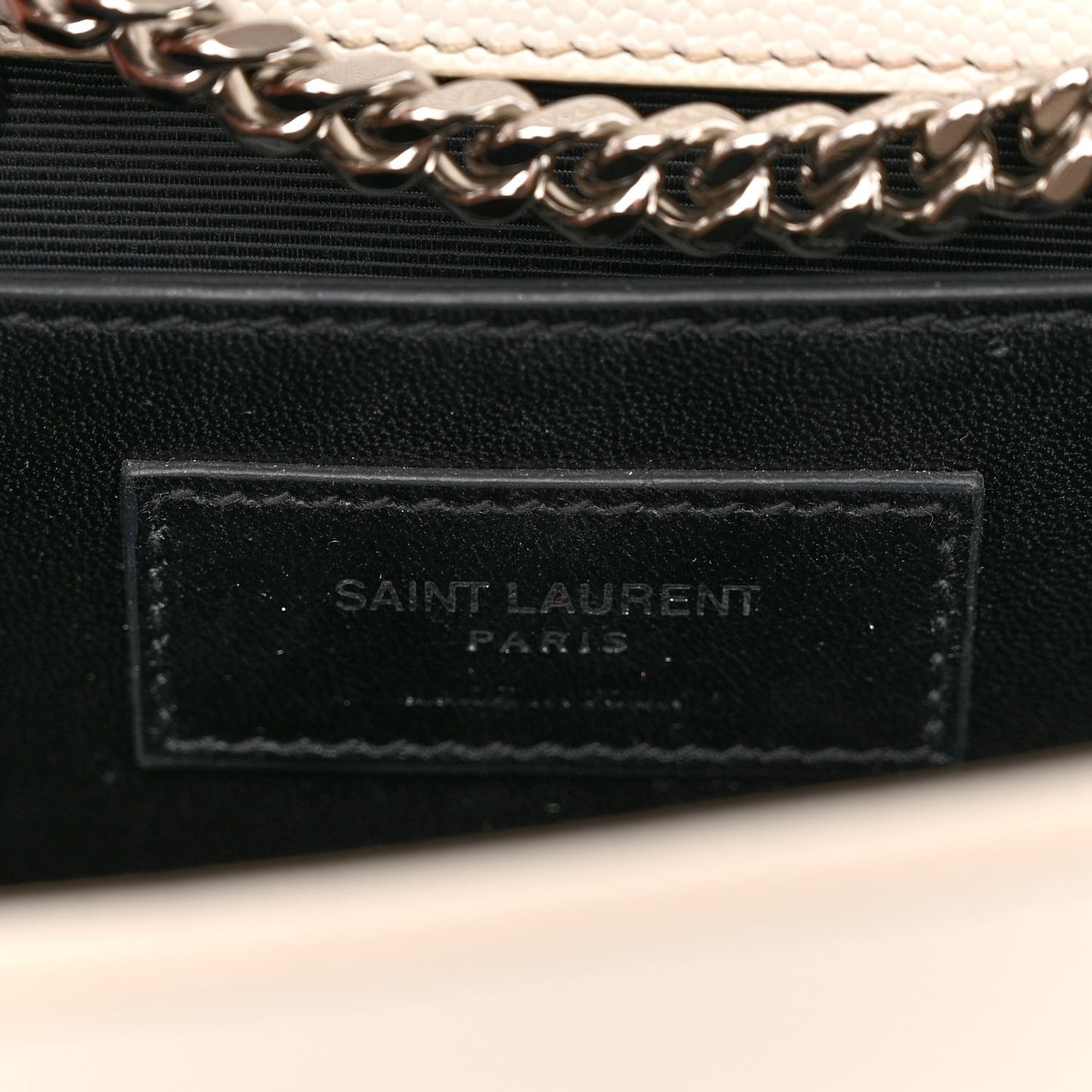 Grain De Poudre Medium Classic Monogram Kate Satchel Icy White