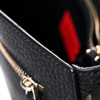 Valentino Garavani Grained Calfskin Rockstud Saddle Bag Black 13 of 15