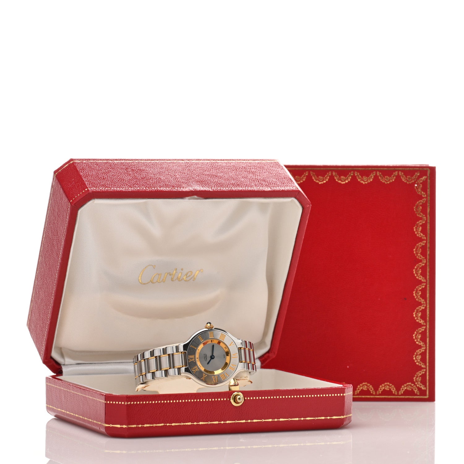 Cartier Stainless Steel 18K Yellow Gold 28mm Must De 21 Quartz Watch 5 of 5