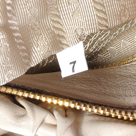 Prada Nappa Gaufre Tote Platino 8 of 9