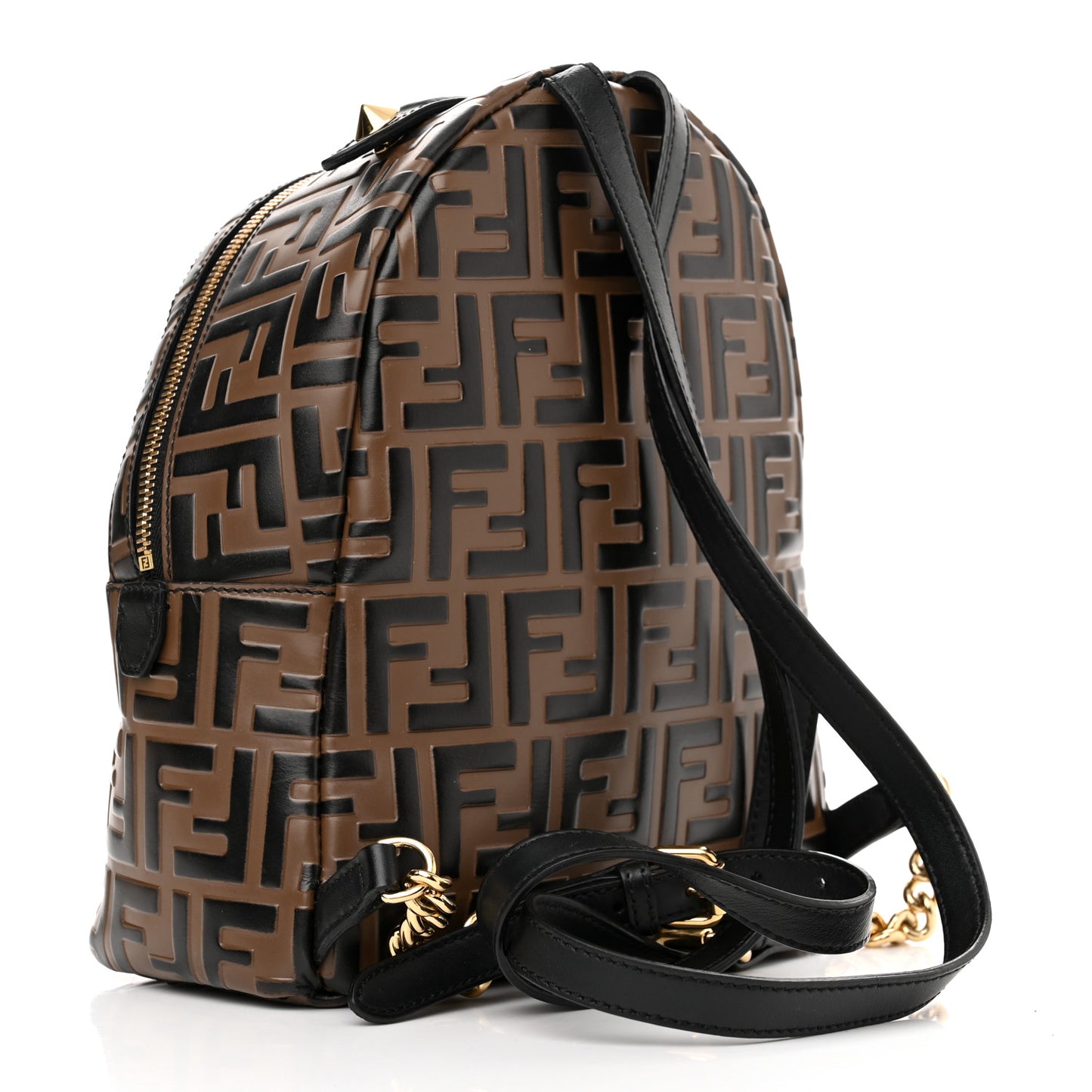 Vitello Bi-Color FF 1974 Embossed Mini Backpack Maya Black