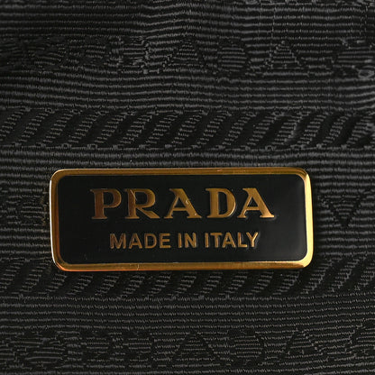 Prada Jacquard Triangolo Symbole Embroidered Mini Triangle Bag Black Corda 6 of 7