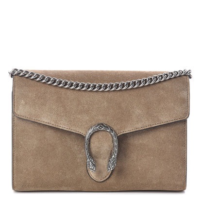 Gucci Suede Mini Dionysus Chain Wallet Beige 1 of 10