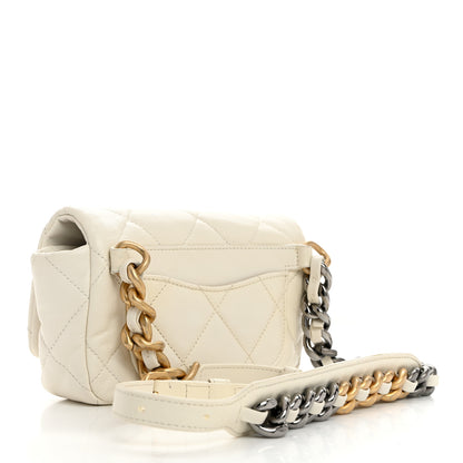 Chanel Goatskin Quilted Chanel 19 Waist Bag White 3 of 11