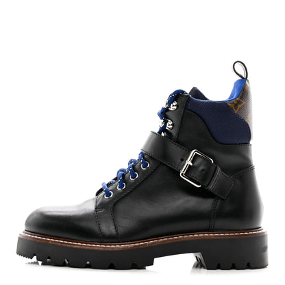 Louis Vuitton Calfskin Territory Ranger Combat Boots 38.5 Black 1 of 9
