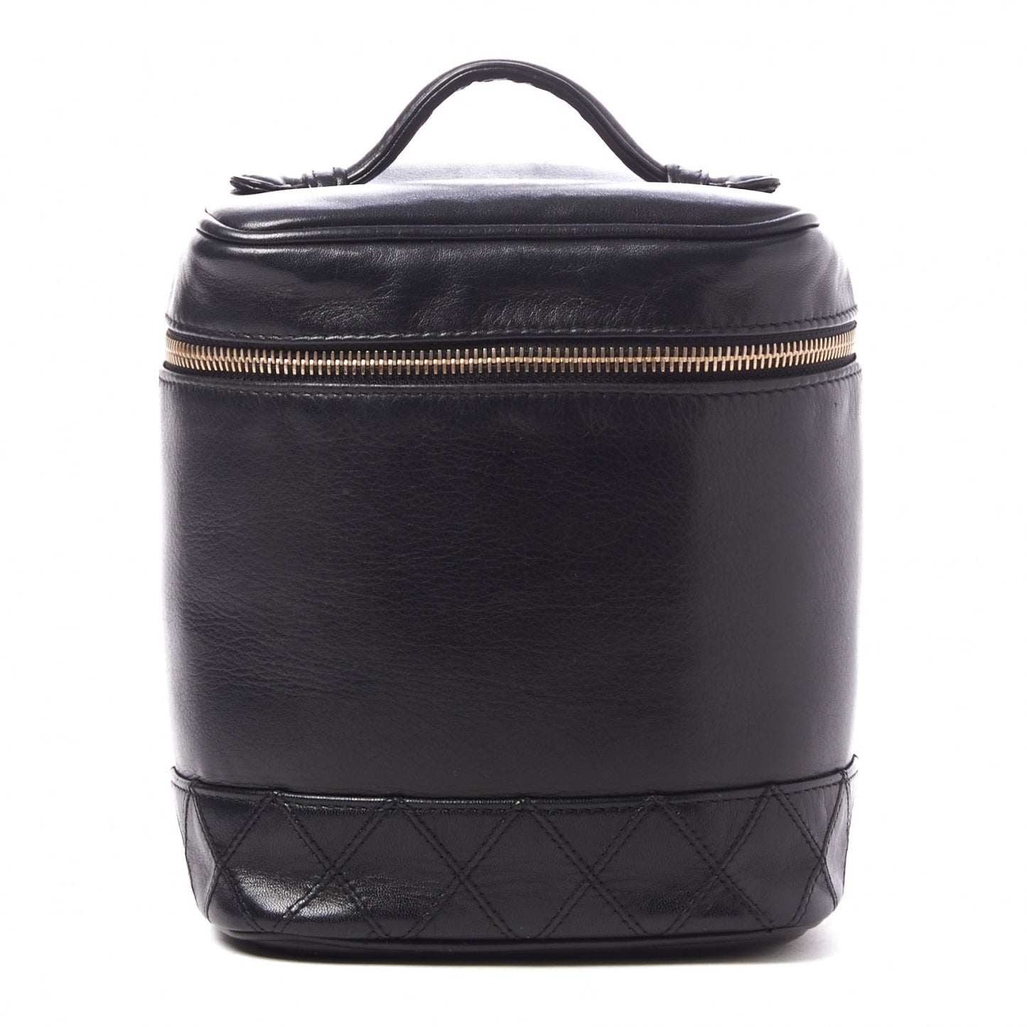 Lambskin Vanity Cosmetic Case Black