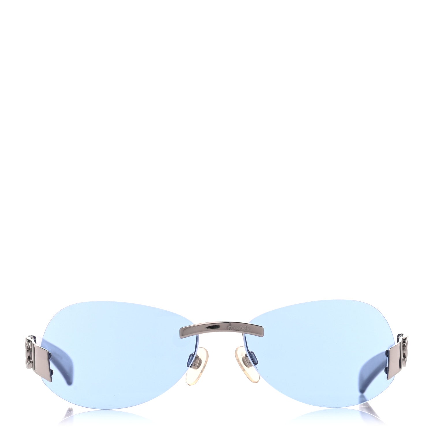 Chanel Frameless CC Logo Sunglasses 4037 Blue 2 of 8
