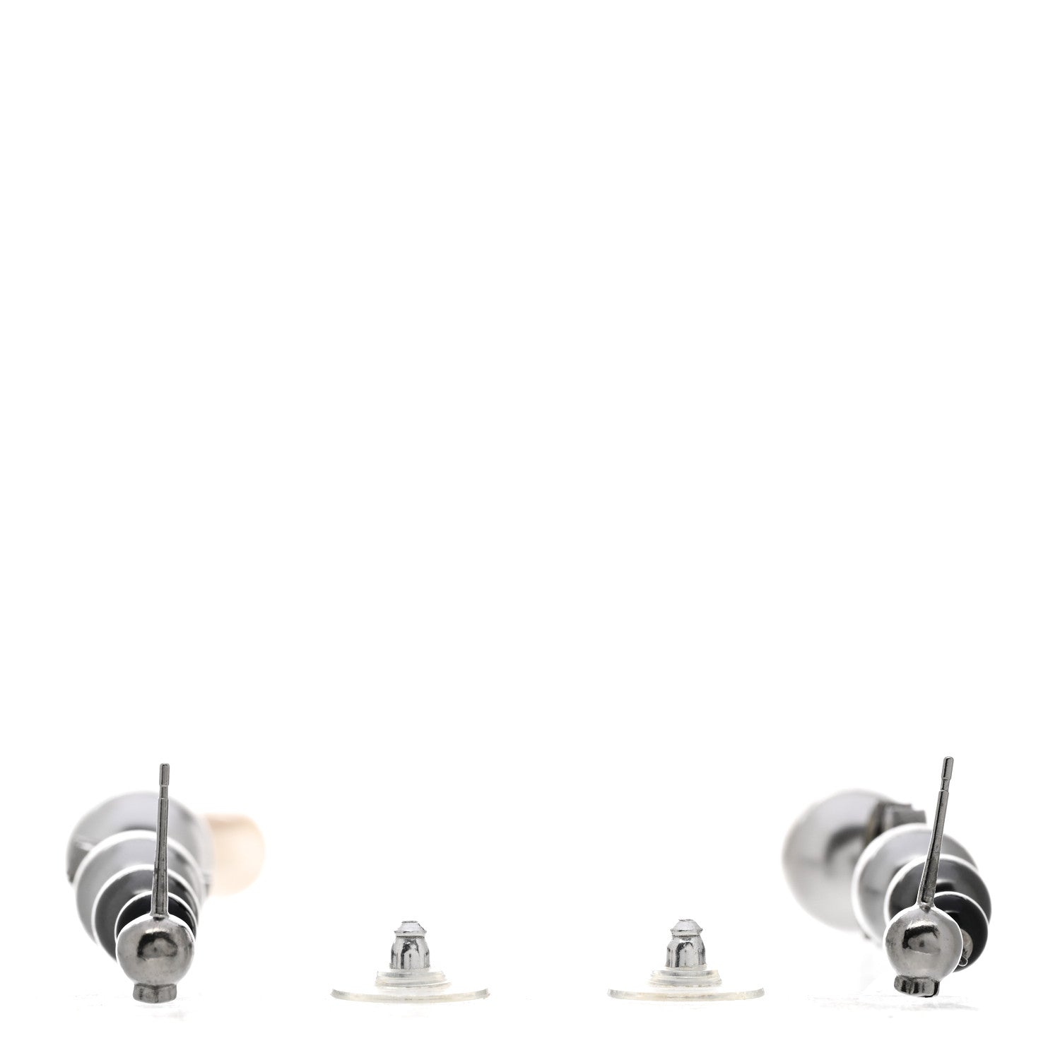 Chanel Ruthenium Pearl CC Drop Earrings Grey 3 of 4