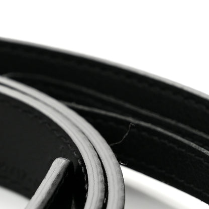 Gucci Plutone Calfskin Palladium Double G 20mm Belt 100 40 Black 9 of 10