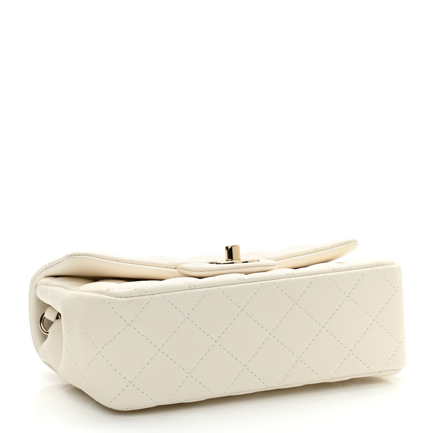 Chanel Lambskin Quilted Mini Rectangular Flap White 4 of 11